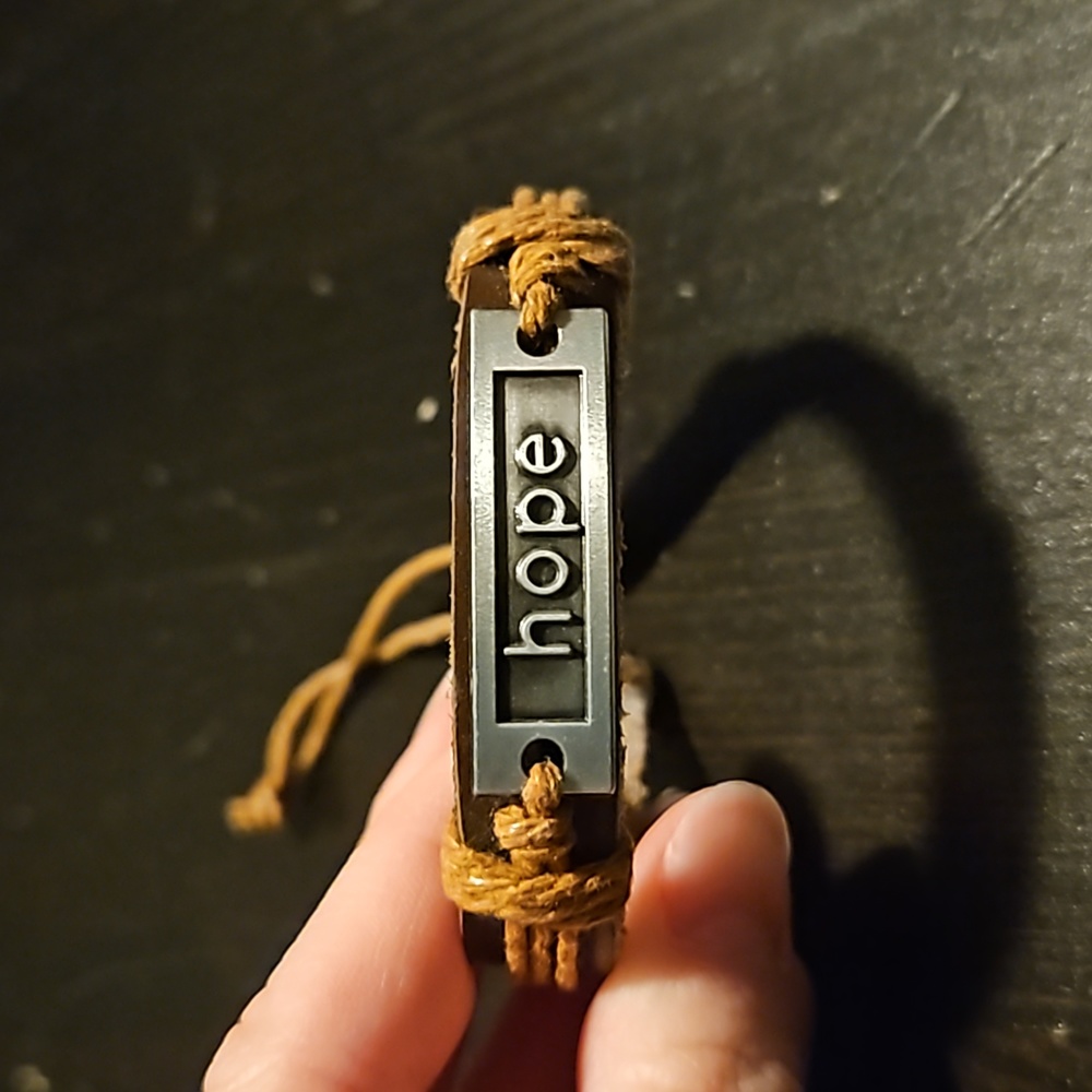Hope Leather Bracelet